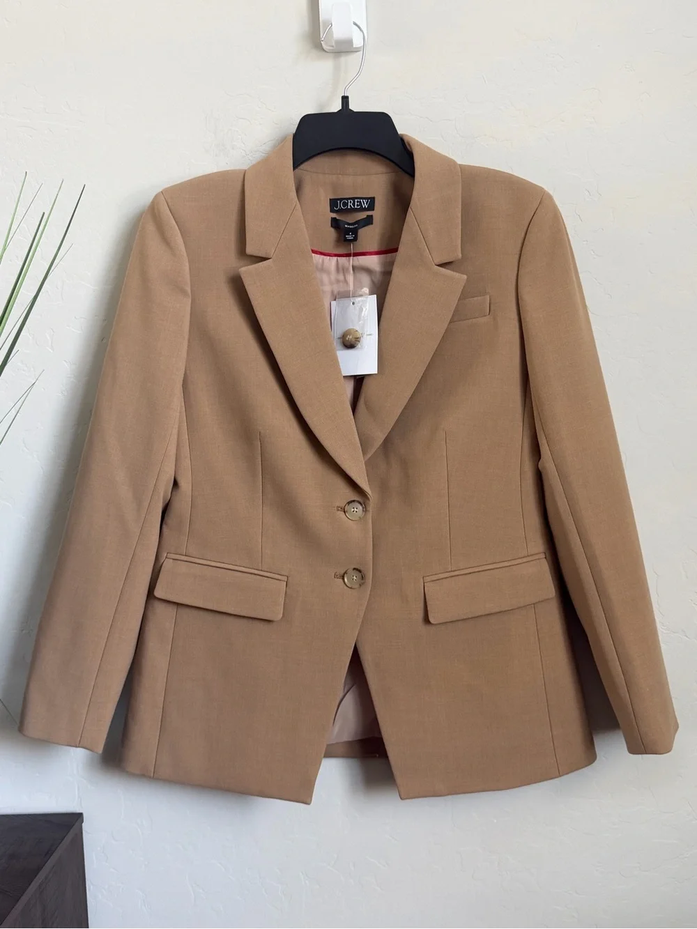 NWT J.Crew 2025 Madelyn Carreman Stretch Blazer Camel Tan Size 4 CC289